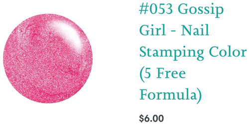 #053 Gossip Girl vernis à stamping - Ongles Elaine Lemay 