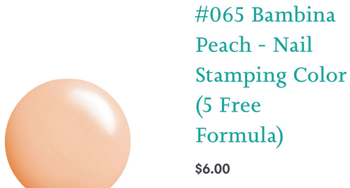 #065 Bambina Peach vernis à stamping - Ongles Elaine Lemay 