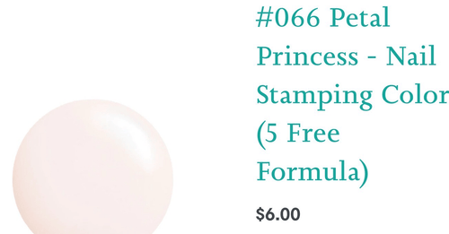 #066 Petal Princess vernis à stamping - Ongles Elaine Lemay 