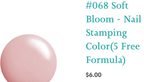 #068 Soft Bloom vernis à stamping - Ongles Elaine Lemay 