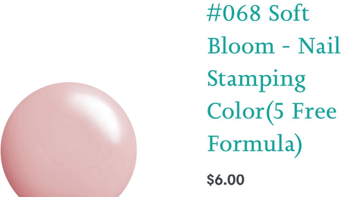#068 Soft Bloom vernis à stamping - Ongles Elaine Lemay 