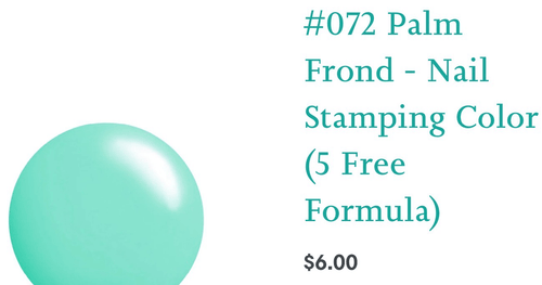 #072 Palm Frond vernis à stamping - Ongles Elaine Lemay 