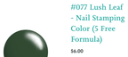 #077 Lush Leaf vernis à stamping - Ongles Elaine Lemay 