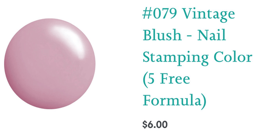 #079 Vintage Blush vernis à stamping - Ongles Elaine Lemay 
