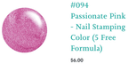#094 Passionate Pink vernis à stamping - Ongles Elaine Lemay 