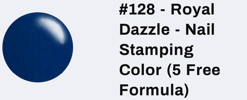 #128 Royal Dazzle vernis à stamping - Ongles Elaine Lemay 