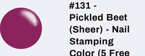 #131 Pickled Beet (sheer) vernis à stamping - Ongles Elaine Lemay 