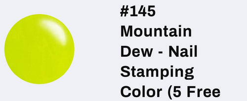 #145 Mountain Dew vernis à stamping - Ongles Elaine Lemay 