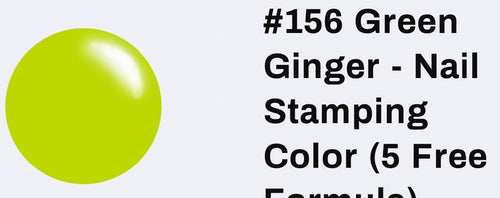 #156 Green Ginger vernis à stamping - Ongles Elaine Lemay 