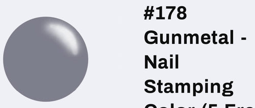 #178 Gunmetal vernis à stamping - Ongles Elaine Lemay 