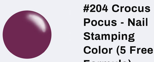 #204 Crocus Pocus vernis à stamping - Ongles Elaine Lemay 