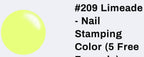 #209 Limeade vernis à stamping - Ongles Elaine Lemay 