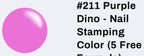 #211 Purple Dino vernis à stamping - Ongles Elaine Lemay 
