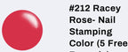 #212 Racey Rose vernis à stamping - Ongles Elaine Lemay 