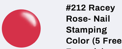 #212 Racey Rose vernis à stamping - Ongles Elaine Lemay 