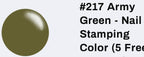 #217 Army Green vernis à stamping - Ongles Elaine Lemay 
