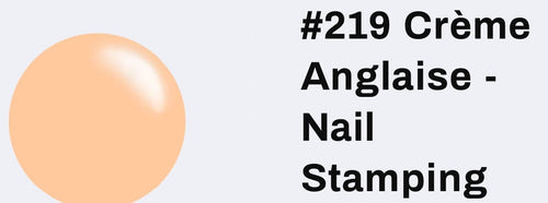#219 Crème Anglaise vernis à stamping - Ongles Elaine Lemay 