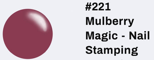 #221 Mulberry Magic vernis à stamping - Ongles Elaine Lemay 