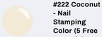#222 Coconut vernis à stamping - Ongles Elaine Lemay 