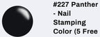 #227 Panther vernis à stamping - Ongles Elaine Lemay 