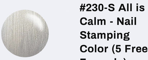 #230-S All is Calm (sheer) vernis à stamping - Ongles Elaine Lemay 