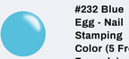 #232 Blue Egg vernis à stamping - Ongles Elaine Lemay 
