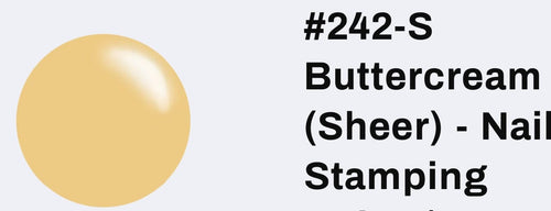 #242-S Buttercream (sheer) vernis à stamping - Ongles Elaine Lemay 