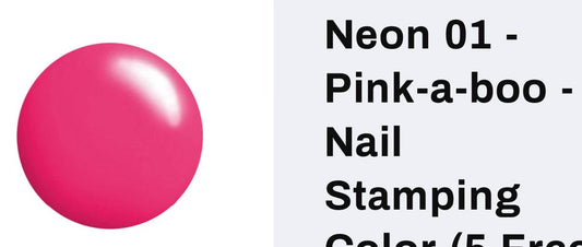 #N01 Pink-a-boo neon vernis à stamping