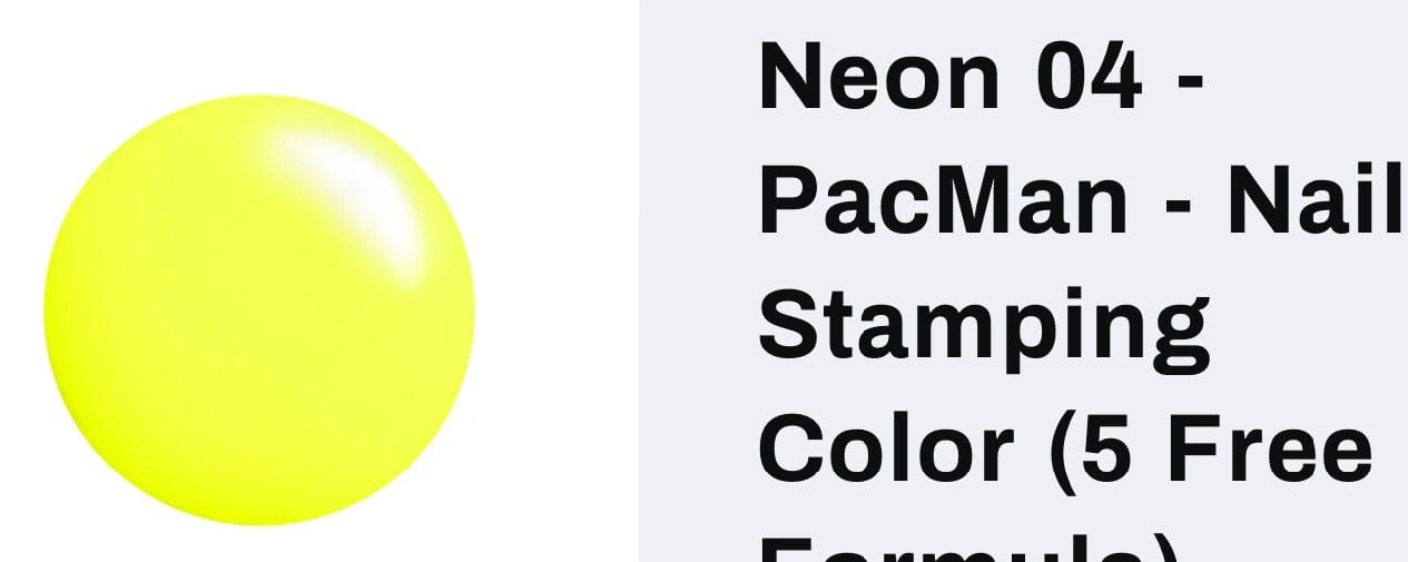 #N04 PacMan neon  vernis à stamping