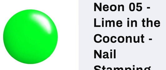 #N05 Lime in the coconut neon vernis à stamping