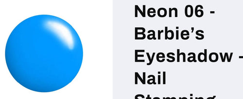 #N06 Barbie’s eyeshadow neon vernis à stamping - Ongles Elaine Lemay 