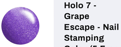 Holo #07 Grape Escape vernis à stamping - Ongles Elaine Lemay 