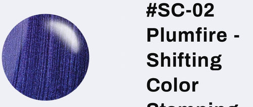 #SC-02 Plumfire vernis à stamping - Ongles Elaine Lemay 