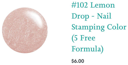 #102 Lemon Drop vernis à stamping - Ongles Elaine Lemay 