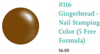#116 Gingerbread vernis à stamping - Ongles Elaine Lemay 