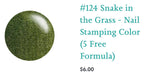 #124 Snake in the Grass vernis à stamping - Ongles Elaine Lemay 