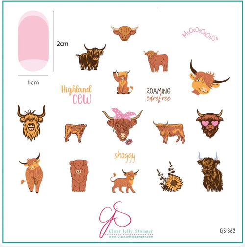 CJS-362 Highland Cow - Ongles Elaine Lemay 