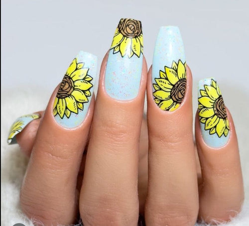 CJS-370 Glow like a Sunflower - Ongles Elaine Lemay 