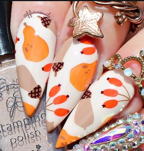 CJS-322 Playful Autumn - Ongles Elaine Lemay 