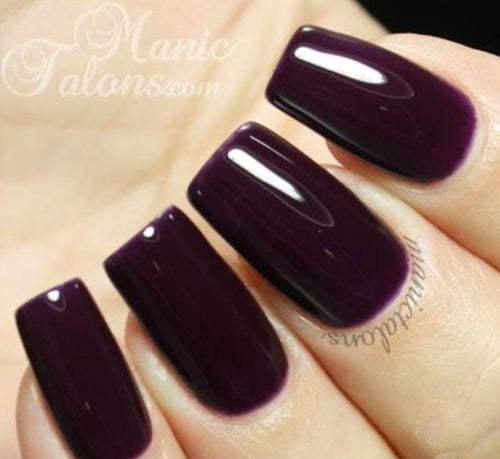 Deep Dark Purple - Ongles Elaine Lemay 