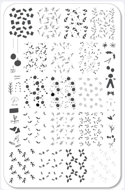 CJS-C-88 Gifts, Glides & Holly Vibes Wallpaper - Ongles Elaine Lemay 