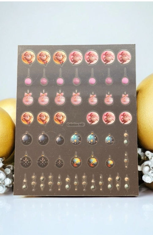 Collants Boules de Noel - Ongles Elaine Lemay 