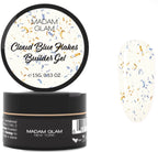 Builder gel Cloud Blue Flakes en pot 15g - Ongles Elaine Lemay 