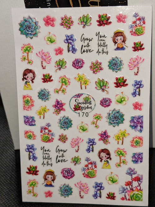 Collant Animé et Succulents - Ongles Elaine Lemay 