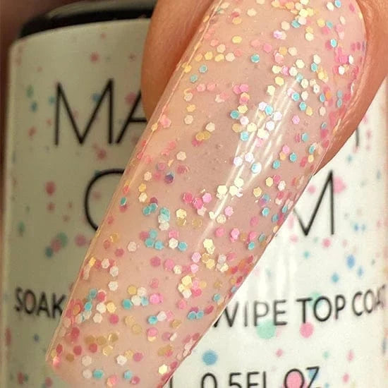 Top coat Glam Sprinkles - Ongles Elaine Lemay 