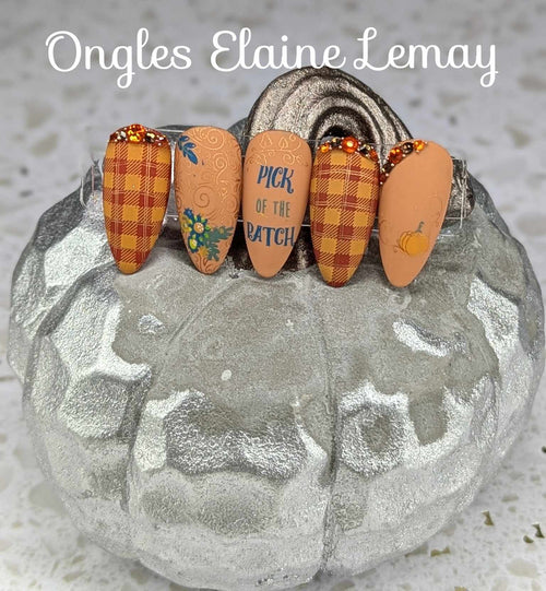 Atelier de Stamping Automne et Halloween - Ongles Elaine Lemay 