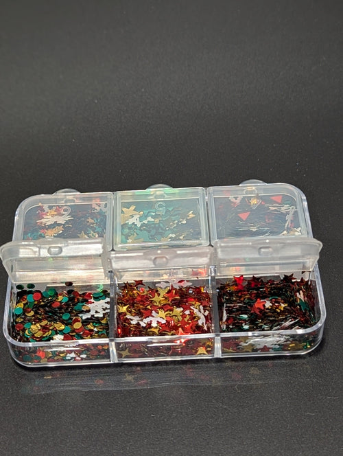 Paillettes de Noël - Ongles Elaine Lemay 