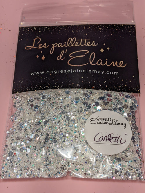 Confetti - Ongles Elaine Lemay 