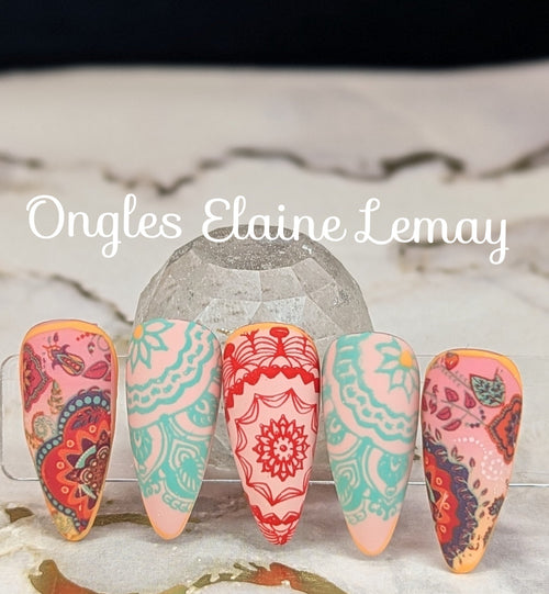 Apricot Bloom - Ongles Elaine Lemay