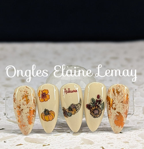 Atelier de Stamping Automne et Halloween - Ongles Elaine Lemay